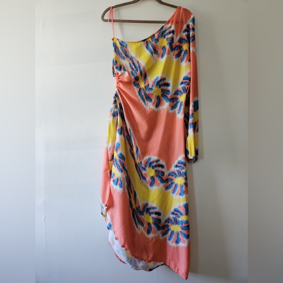 By Anthropologie One-Shoulder Dress Size Large - Picture 5 of 7